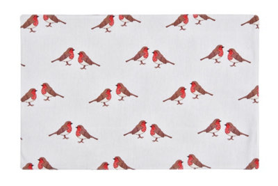 Smart Living Decorative Reversible Robin Print Cotton Table Placemats ...