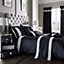 Smart Living Duvet Cover With Pillowcases Polycotton Quilt Bedding Covers Comfy Breathable Comforter Cover Set - Black