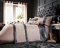 Smart Living Duvet Cover With Pillowcases Polycotton Quilt Bedding Covers Comfy Breathable Comforter Cover Set - Chambray