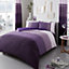 Smart Living Duvet Cover With Pillowcases Polycotton Quilt Bedding Covers Comfy Breathable Comforter Cover Set - Purple