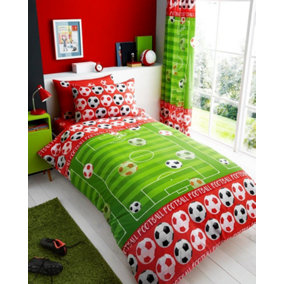 Smart Living Duvet Cover With Pillowcases Polycotton Quilt Bedding Covers Comfy Breathable Comforter Cover Set - Red