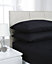 Smart Living Fitted Sheet Super Soft Cosy Easy Care Polycotton Bed Linen Luxury Bedding Bedsheet 25cm Deep Non Iron - Black
