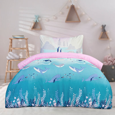 Smart Living Fun & Cosy Kids' Duvet Cover with Pillowcase & Fitted Sheet Complete Set