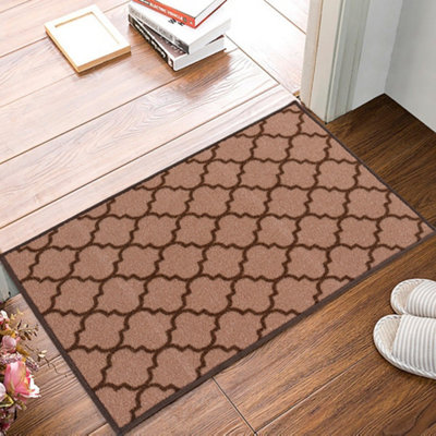 Smart Living Heavy Duty Machine Washable Runner for Hallway, Kitchen Non Slip Floor Mats, Door Mat 40cm x 60cm - Beige Brown