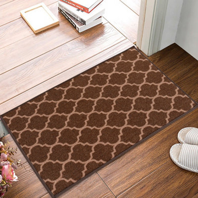 Smart Living Heavy Duty Machine Washable Runner for Hallway, Kitchen Non Slip Floor Mats, Door Mat 40cm x 60cm - Brown Beige