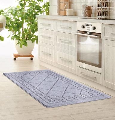 Smart Living Heavy Duty Machine Washable Runner for Hallway, Kitchen Non Slip Floor Mats, Door Mat 50cm x 80cm - Dark Grey