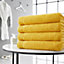 Smart Living Luxury 100% Cotton 4 Piece Super Soft Bathroom Towel Bale Set - Ochre