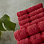 Smart Living Luxury 100% Cotton 8 Piece Super Soft Bathroom Towel Bale Set - Red
