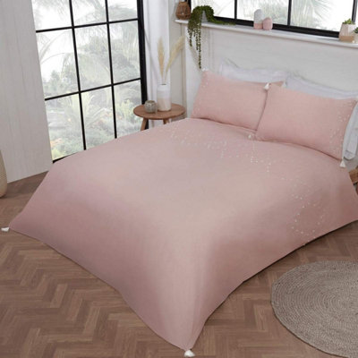 Smart Living Luxury Hotel Quality Boho Embroidered Tassels Duvet Cover with Pillowcases