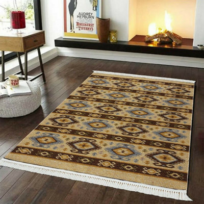 Smart Living Luxury Traditional Design Soft Reversible Washable Aqcha ...