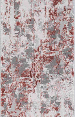 Smart Living Modern Carved Area Rug, Living Room Carpet, Kitchen Floor, Bedroom Soft Rugs 60cmx220cm-Emperor(320 Styra Pink)