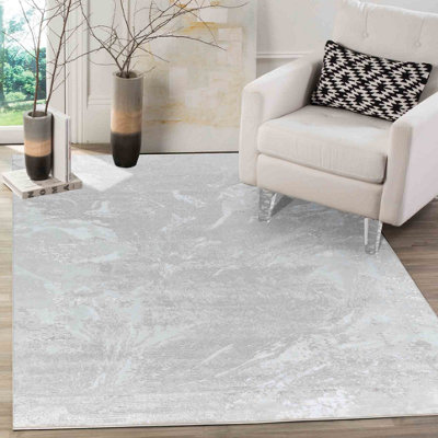 Smart Living Modern Soft Carved Area Rug, Living Room Carpet, Kitchen Floor, Bedroom Soft Rugs 60cmx220cm -Serenity (268 Stone)