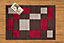 Smart Living Modern Thick Havana Carved Area Rug, Living Room Carpet, Kitchen Floor, Bedroom Soft Rugs 80cm x 150cm - Brown Red