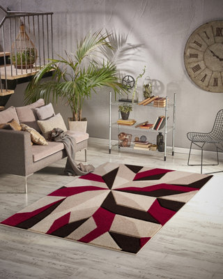 Smart Living Modern Thick Soft Carved Area Rug, Living Room Carpet ...