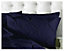 Smart Living Pintuck Duvet Cover With Pillowcases Polycotton Quilt Bedding Covers Pinch Pleated Comforter Cover Set - Navy