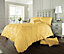 Smart Living Pintuck Duvet Cover With Pillowcases Polycotton Quilt Bedding Covers Pinch Pleated Comforter Cover Set - Ochre