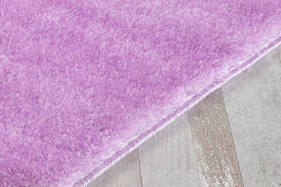 Smart Living Shaggy Soft Area Rug, Fluffy Living Room Carpet, Kitchen Floor, Bedroom Ultra Soft Rugs 120cm x 170cm - Lilac