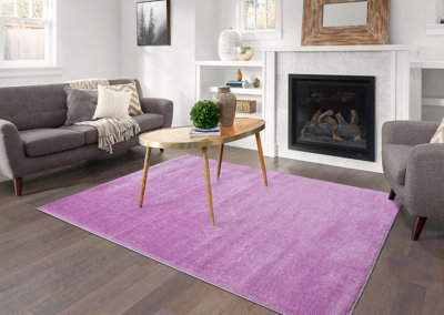 Smart Living Shaggy Soft Area Rug, Fluffy Living Room Carpet, Kitchen Floor, Bedroom Ultra Soft Rugs 60cm x 110cm - Lilac