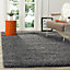 Smart Living Shaggy Soft Thick Area Rug, Living Room Carpet, Kitchen Floor, Bedroom Soft Rugs 160cm x 230cm - Dark Grey