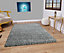Smart Living Shaggy Soft Thick Area Rug, Living Room Carpet, Kitchen Floor, Bedroom Soft Rugs 200cm x 290cm - Silver/Grey