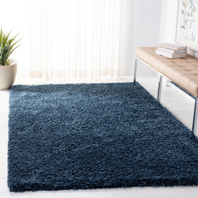 Smart Living Shaggy Soft Thick Area Rug, Living Room Carpet, Kitchen Floor, Bedroom Soft Rugs 80cm x 150cm - Ink