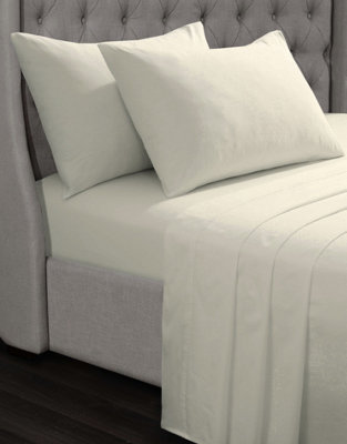 Smart Living Super Luxury Cotton 35cm Deep Fitted Sheet Soft and Hypoallergenic