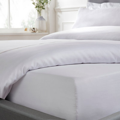 Smart Living Super Soft Cozy Easy Care Hotel Quality Cotton Anti-Allergy 25cm Deep Fitted Bedsheet or Pillowcase Pair