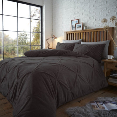 teddy bear charcoal duvet cover