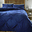 Smart Living Teddy Bear Fluffy Bedding Set, Thermal Warm & Cosy Super Soft Fleece Duvet Cover Set With Pillowcases - Navy
