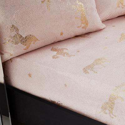 Rose gold unicorn clearance bedding