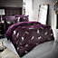 Smart Living Teddy Bear Fluffy Bedding Set, Thermal Warm & Cosy Super Soft Fleece Duvet Cover Set With Pillowcases - Purple