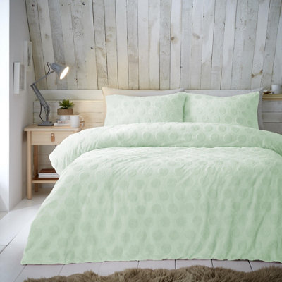 Soft & Cosy Cotton Duvet Cover and Pillowcase Set Sage Green