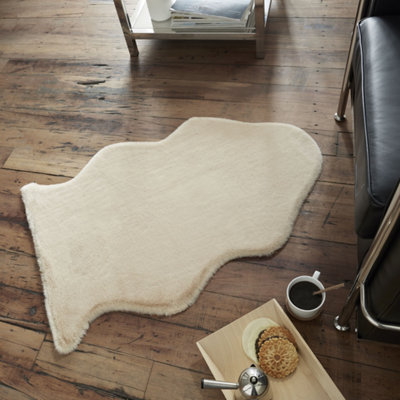 Smart Living Washable Ultra Soft Faux Rabbit Fur Rug, Fluffy Living ...