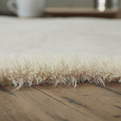 Smart Living Washable Ultra Soft Faux Rabbit Fur Rug, Fluffy Living ...