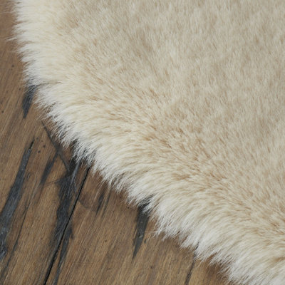 Smart Living Washable Ultra Soft Faux Rabbit Fur Rug, Fluffy Living ...