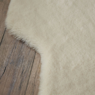 Smart Living Washable Ultra Soft Faux Rabbit Fur Rug, Fluffy Living ...