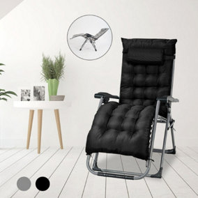 Smart Living Zero Gravity Reclining Chair with Cushion & Pillow - Black