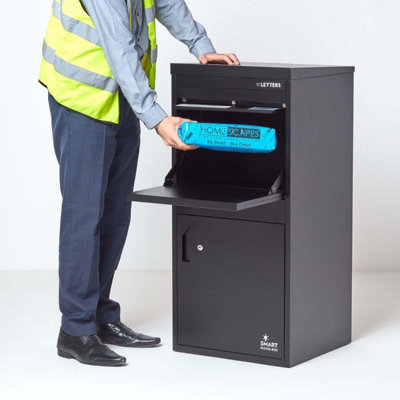Smart Parcel Box Extra Large Front & Rear Access Black Price Comparisons | Compare The Build