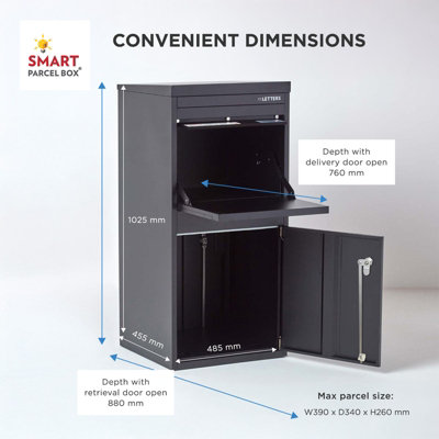 Smart Parcel Box Extra Large Secure Outdoor Delivery Box Galvanised ...