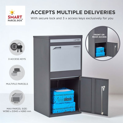 Smart Parcel Box Extra Large Secure Outdoor Delivery Box Galvanised ...