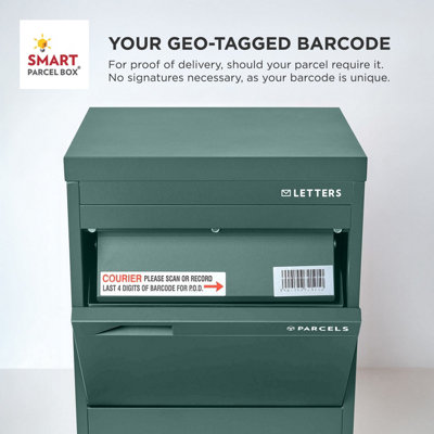 Smart Parcel Box Extra Large Secure Outdoor Delivery Box Galvanised ...