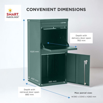 Smart Parcel Box Extra Large Secure Outdoor Delivery Box Galvanised ...