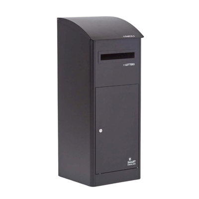 Smart Parcel Box Extra-Large Slanted Top Front Access Black Price Comparisons | Compare The Build