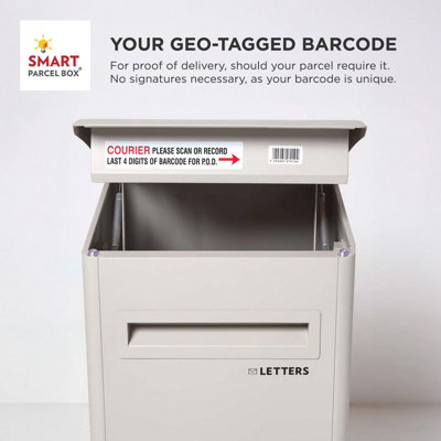 Smart Parcel Box Extra Large Slanted Top Secure Outdoor Delivery Box ...