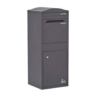 Smart Parcel Box Large Curved Top Front Access Dark Grey Price Comparisons | Compare The Build