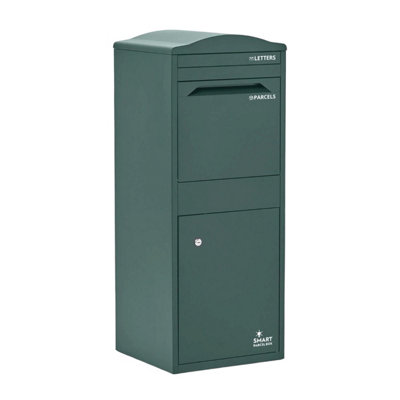 Smart Parcel Box Large Curved Top Front Access Green Price Comparisons | Compare The Build