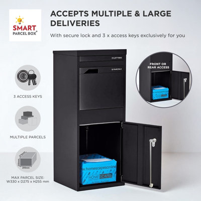 Smart Parcel Box Large Secure Outdoor Delivery Box Galvanised Steel ...