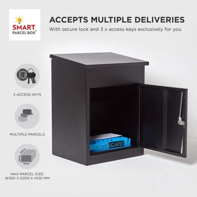 Smart Parcel Box Medium Secure Outdoor Delivery Box Galvanised Steel ...