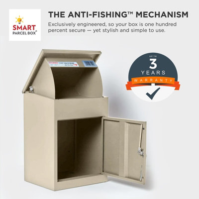 Smart Parcel Box Medium Secure Outdoor Delivery Box Galvanised Steel ...