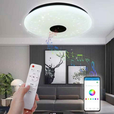 Smart RGB LED Ceiling Light 60W Dimmable WiFi Bluetooth Home Decorative ...